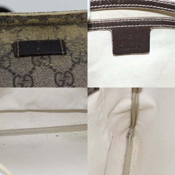 GUCCI GG Supreme Shoulder Bag Pvc Leather Beige - Picture 11 of 12